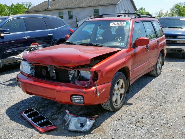 JF1SF65641H754759 - 2001 SUBARU FORESTER S RED photo 2