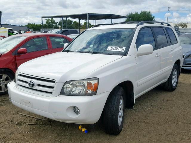 JTEDD21AX70162345 - 2007 TOYOTA HIGHLANDER WHITE photo 2