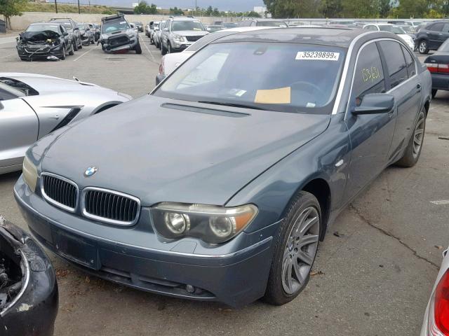 WBAGN63492DR02639 - 2002 BMW 745 LI BLUE photo 2