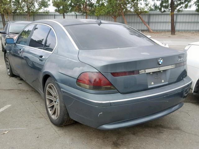 WBAGN63492DR02639 - 2002 BMW 745 LI BLUE photo 3