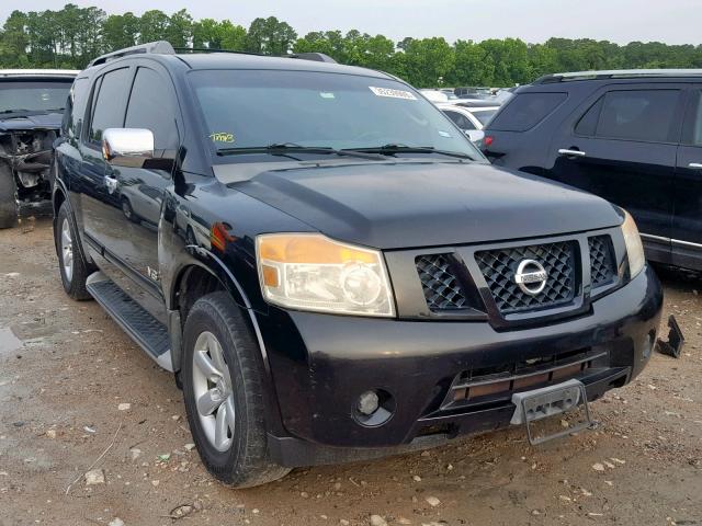 5N1BA08D78N630900 - 2008 NISSAN ARMADA SE BLACK photo 1