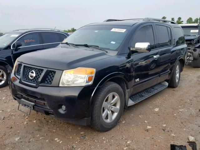 5N1BA08D78N630900 - 2008 NISSAN ARMADA SE BLACK photo 2