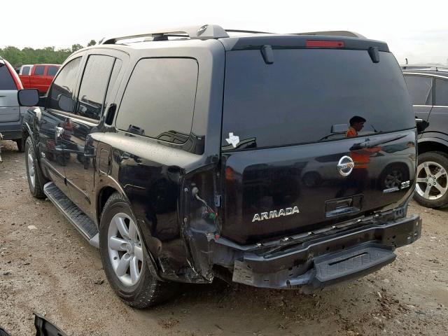 5N1BA08D78N630900 - 2008 NISSAN ARMADA SE BLACK photo 3