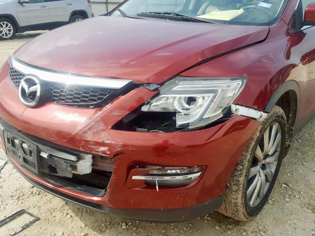 JM3TB28A390181177 - 2009 MAZDA CX-9 RED photo 9