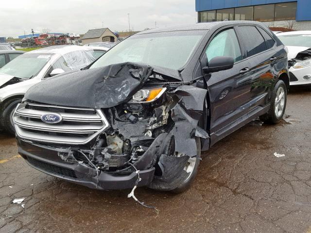 2FMPK3G98GBC51271 - 2016 FORD EDGE SE BLACK photo 2