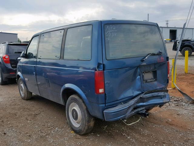 1GNDM15Z9PB211092 - 1993 CHEVROLET ASTRO BLUE photo 3