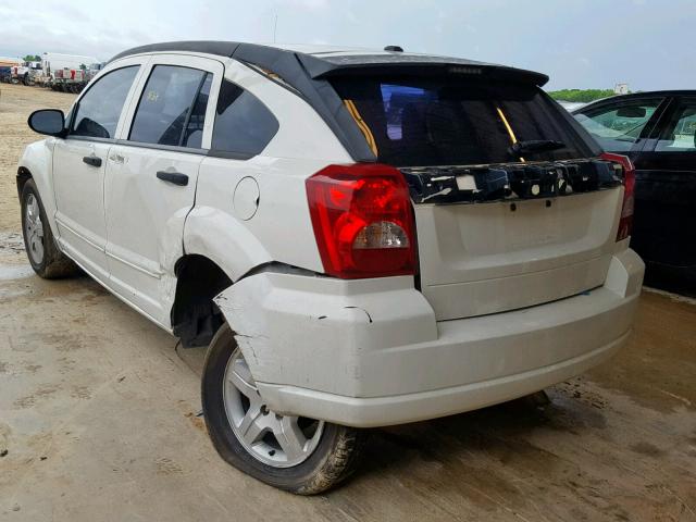 1B3HB48B27D321469 - 2007 DODGE CALIBER SX WHITE photo 3