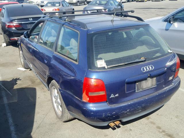 WAUGB28DXXA059876 - 1999 AUDI A4 1.8T AV BLUE photo 3