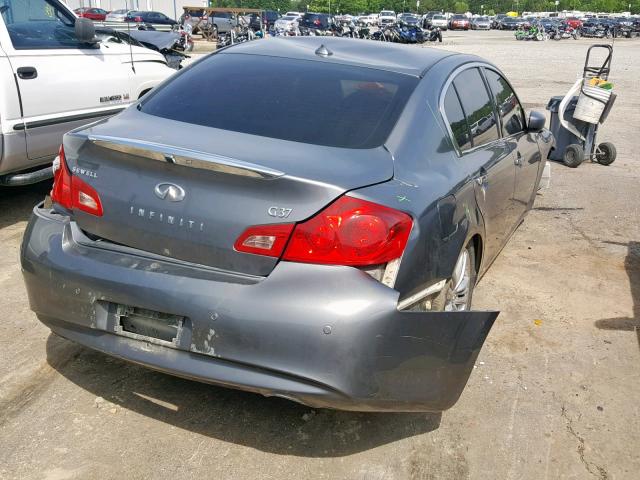 JN1CV6AP6CM625287 - 2012 INFINITI G37 BASE GRAY photo 4