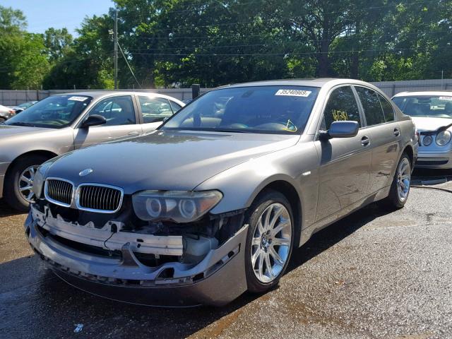 WBAGL63424DP69702 - 2004 BMW 745 I GRAY photo 2