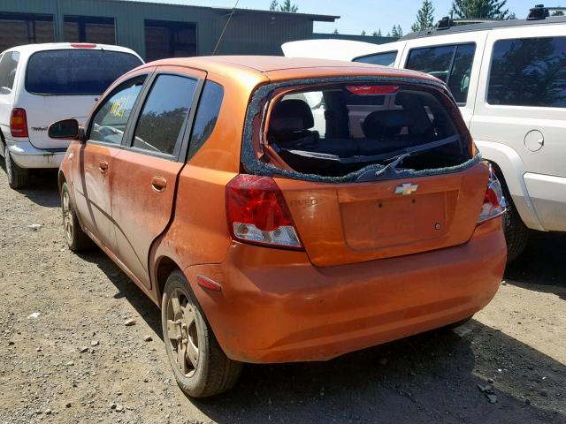 KL1TD66647B764830 - 2007 CHEVROLET AVEO BASE Қызғылт сары фото 3