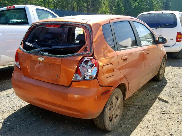 KL1TD66647B764830 - 2007 CHEVROLET AVEO BASE Қызғылт сары фото 4