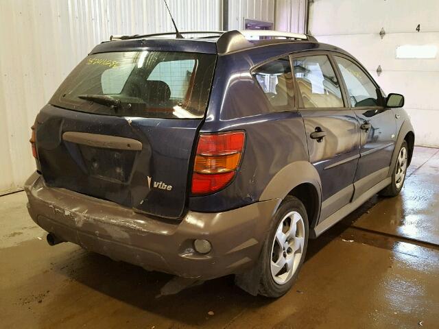 5Y2SL62844Z443758 - 2004 PONTIAC VIBE BLUE photo 4