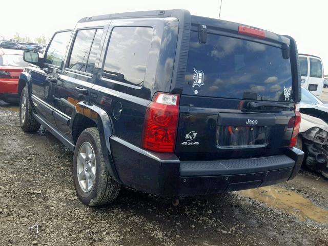 1J8HG48K37C632844 - 2007 JEEP COMMANDER BLACK photo 3