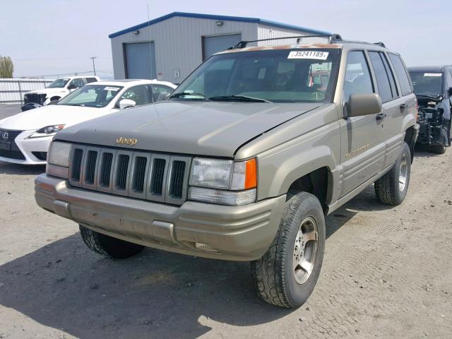 1J4GZ78S9TC305884 - 1996 JEEP GRAND CHER BROWN photo 2