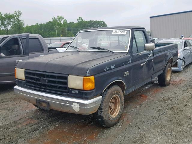 1FTDF15Y8MLA47754 - 1991 FORD F150 BLACK photo 2