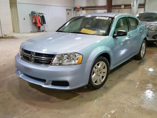 1C3CDZAG7DN748131 - 2013 DODGE AVENGER SE BLUE photo 2