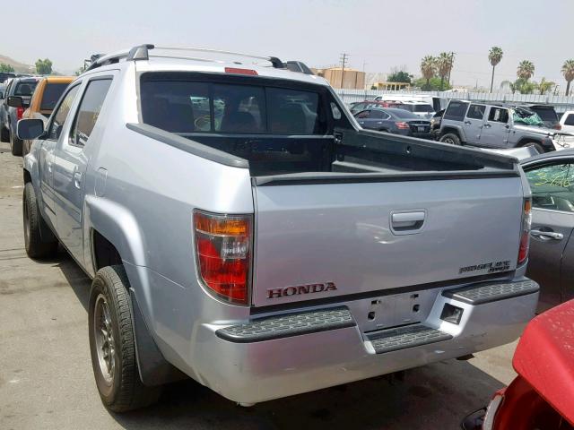 2HJYK16547H549286 - 2007 HONDA RIDGELINE SILVER photo 3