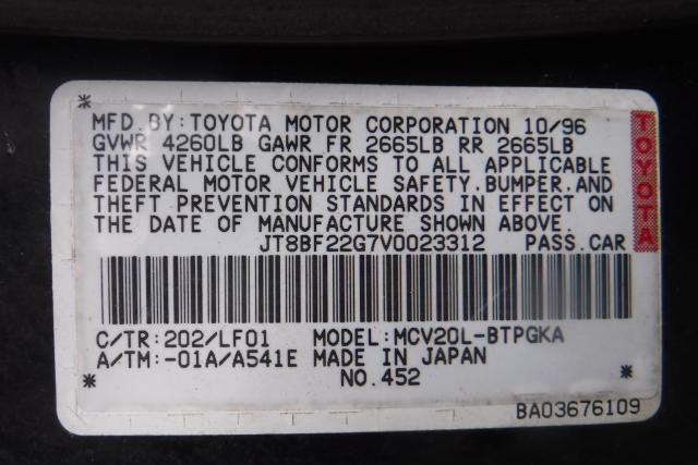 JT8BF22G7V0023312 - 1997 LEXUS ES 300 BLACK photo 10