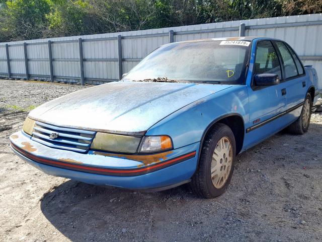 2G1WN54T9N1161142 - 1992 CHEVROLET LUMINA EUR BLUE photo 2