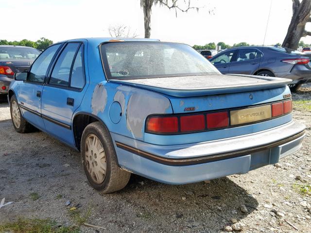 2G1WN54T9N1161142 - 1992 CHEVROLET LUMINA EUR BLUE photo 3