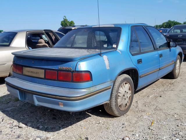 2G1WN54T9N1161142 - 1992 CHEVROLET LUMINA EUR BLUE photo 4