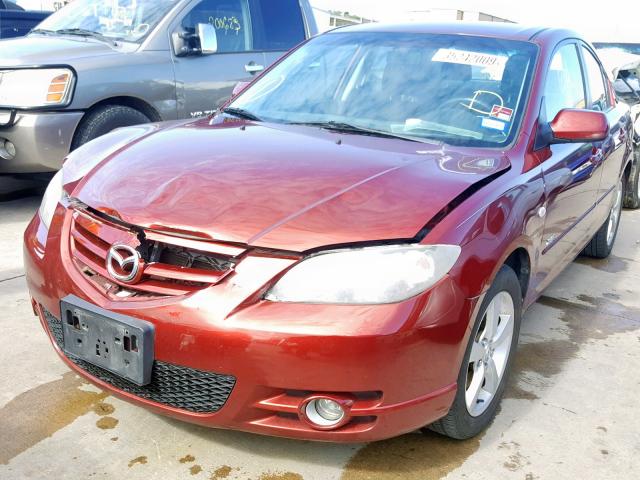 JM1BK323761505094 - 2006 MAZDA 3 S BURGUNDY photo 2