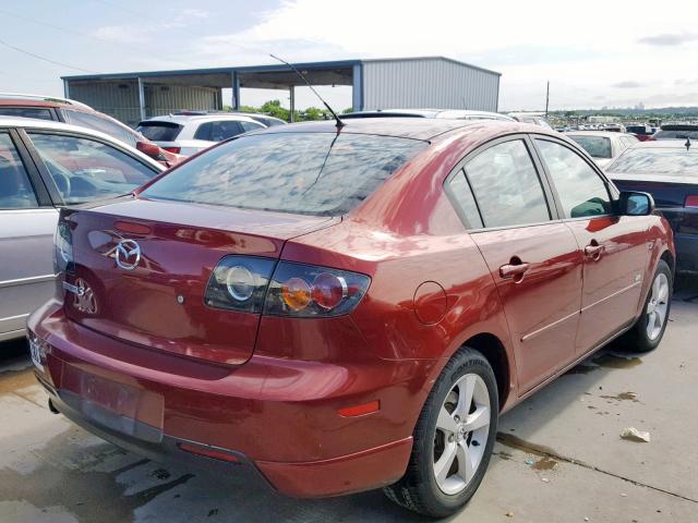 JM1BK323761505094 - 2006 MAZDA 3 S BURGUNDY photo 4