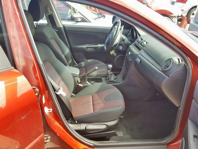 JM1BK323761505094 - 2006 MAZDA 3 S BURGUNDY photo 5