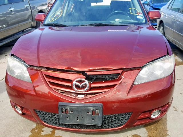 JM1BK323761505094 - 2006 MAZDA 3 S BURGUNDY photo 9