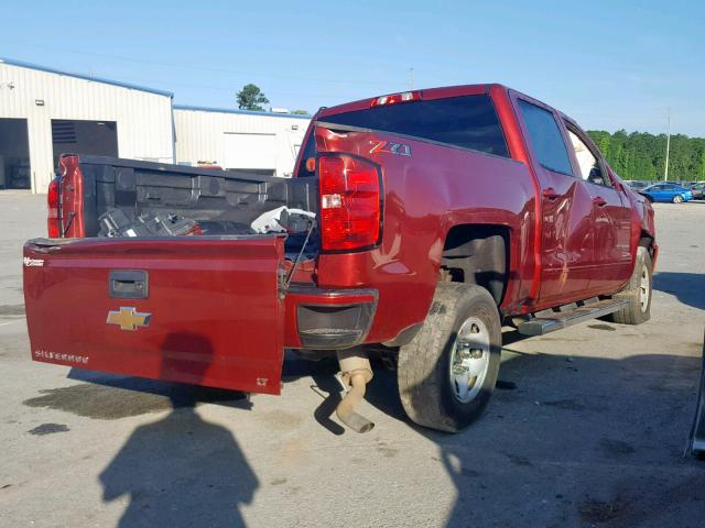 3GCUKREC9JG292005 - 2018 CHEVROLET SILVERADO RED photo 4