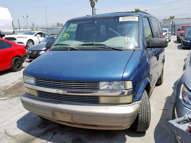 1GNDM19X92B144706 - 2002 CHEVROLET ASTRO BLUE photo 2