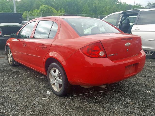 1G1AT58H897290486 - 2009 CHEVROLET COBALT LT RED photo 3