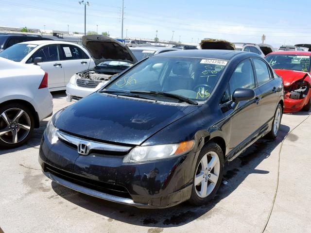 2HGFA16978H505948 - 2008 HONDA CIVIC EXL BLACK photo 2