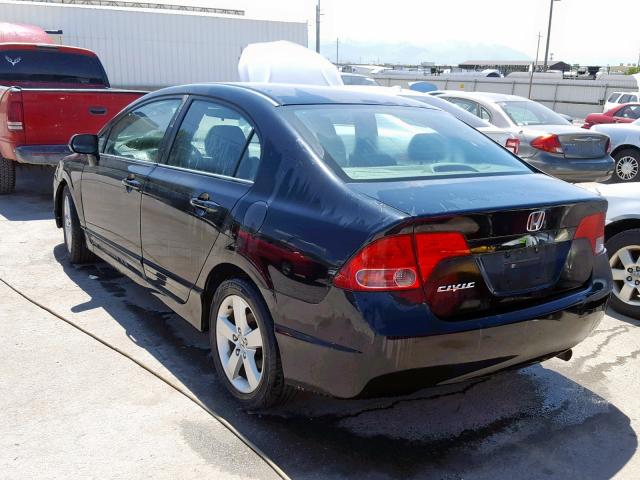 2HGFA16978H505948 - 2008 HONDA CIVIC EXL BLACK photo 3