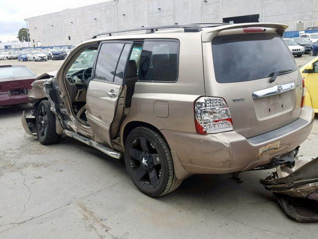 JTEDW21A060007070 - 2006 TOYOTA HIGHLANDER GOLD photo 3