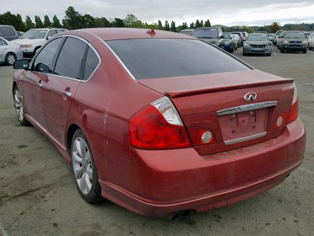 JNKAY01E97M307644 - 2007 INFINITI M35 BASE BURGUNDY photo 3