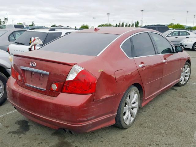 JNKAY01E97M307644 - 2007 INFINITI M35 BASE BURGUNDY photo 4