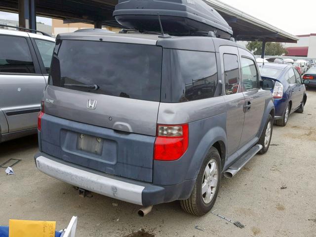 5J6YH27685L012897 - 2005 HONDA ELEMENT EX GRAY photo 4