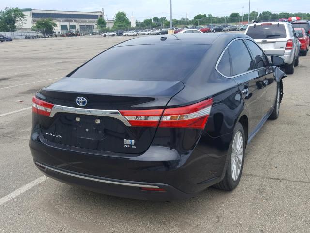 4T1BD1EBXEU027442 - 2014 TOYOTA AVALON HYB BLACK photo 4