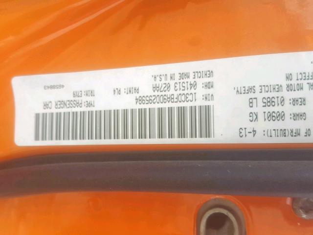 1C3CDFBA9DD295984 - 2013 DODGE DART SXT ORANGE photo 10