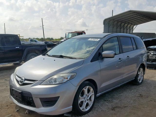 JM1CR2WL0A0366039 - 2010 MAZDA 5 SILVER photo 2