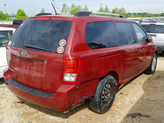 KNDMG4C7XC6474696 - 2012 KIA SEDONA LX MAROON photo 4