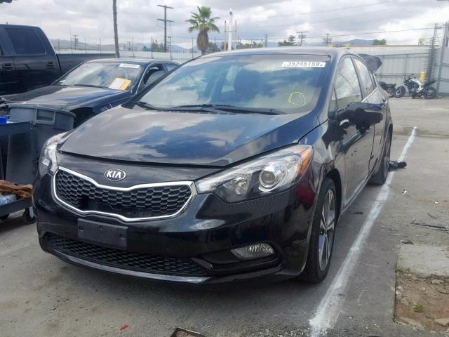 KNAFX4A86G5581399 - 2016 KIA FORTE EX BLACK photo 2