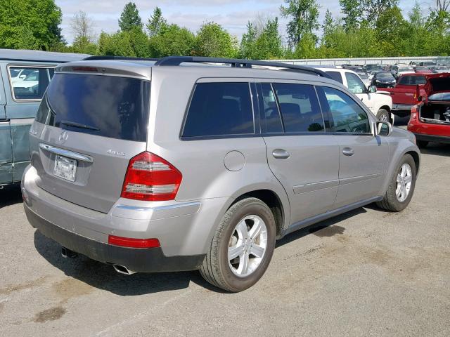 4JGBF71EX7A243020 - 2007 MERCEDES-BENZ GL 450 4MA SILVER photo 4