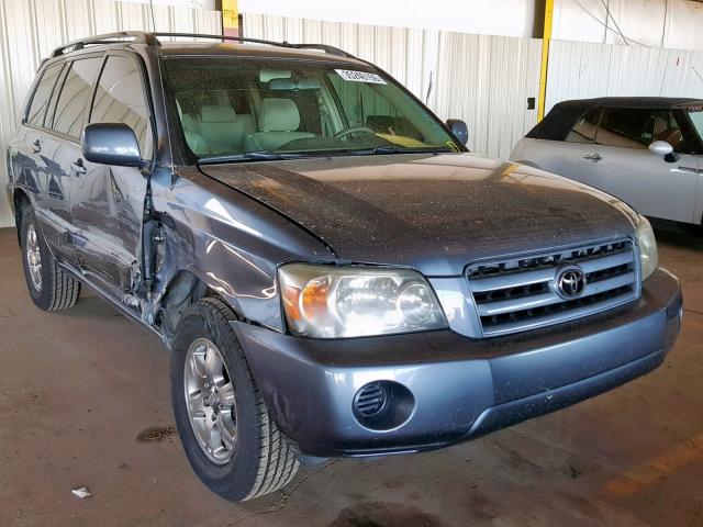 JTEDP21AX40042919 - 2004 TOYOTA HIGHLANDER BLUE photo 1