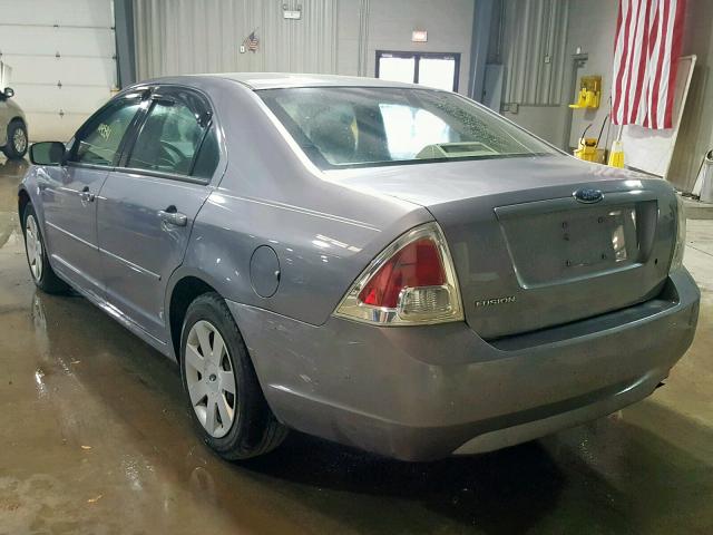 3FAFP06Z76R119609 - 2006 FORD FUSION S GRAY photo 3