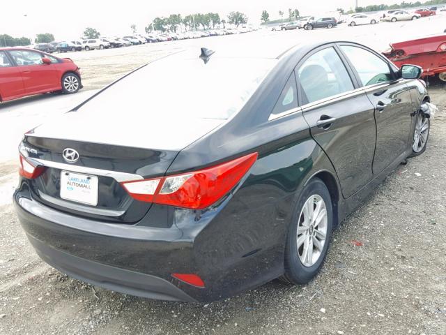 5NPEB4AC8EH878060 - 2014 HYUNDAI SONATA GLS BLACK photo 4