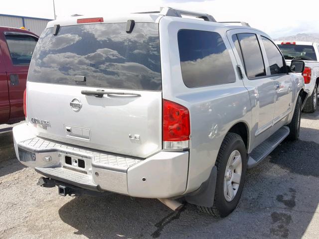 5N1AA08B46N704636 - 2006 NISSAN ARMADA SE SILVER photo 4