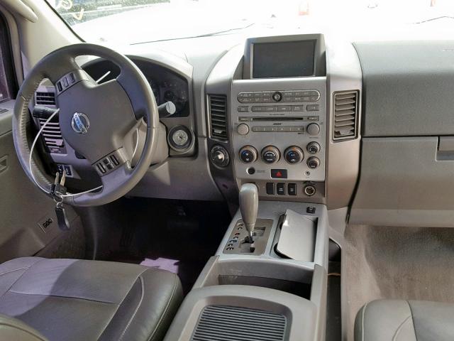 5N1AA08B46N704636 - 2006 NISSAN ARMADA SE SILVER photo 9